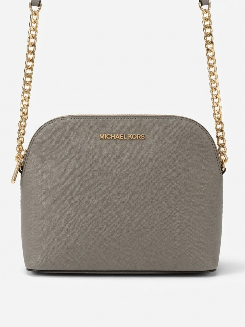Michael Kors Grey Saffiano Leather Crossbody Bag